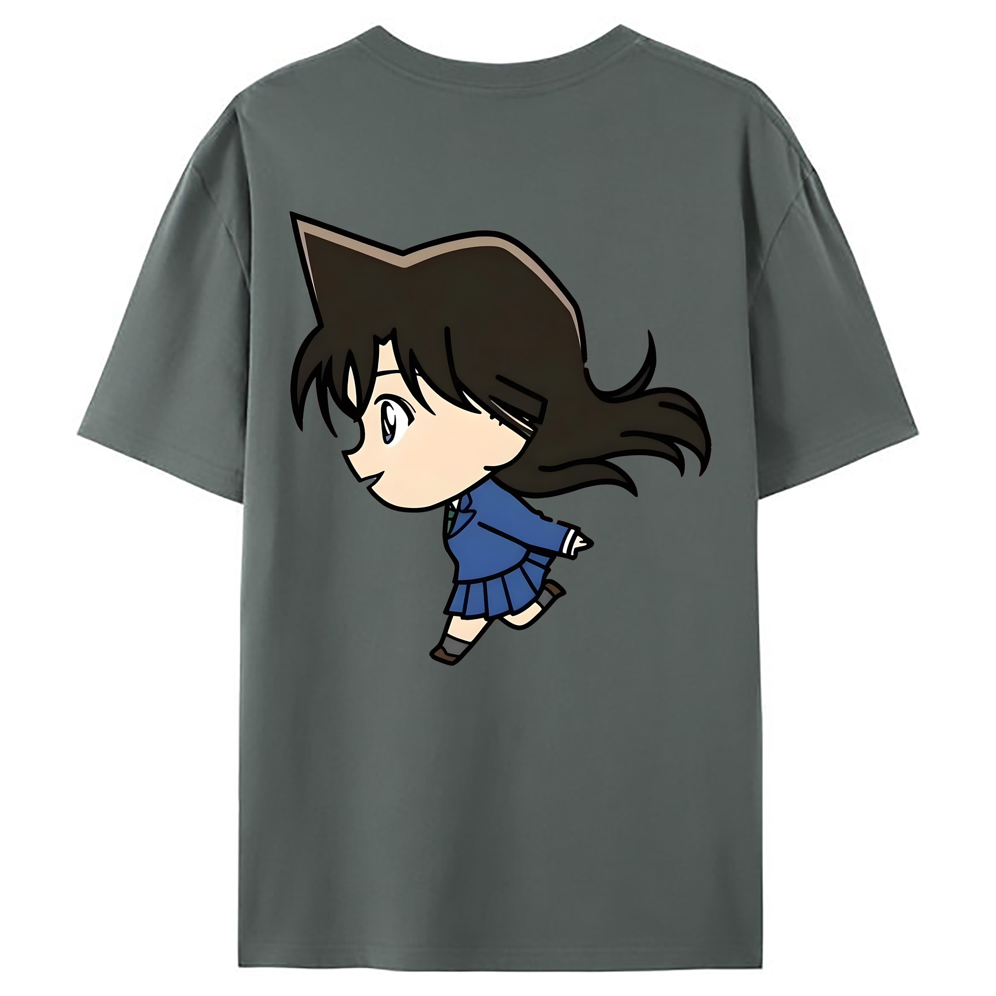 （画像用） 名探偵コナン 毛利 蘭 もうり らん、モーリ ラン Detective Conan Rachel Moore 綿100％ メンズ半袖Tシャツ（バックプリント） 通気性
